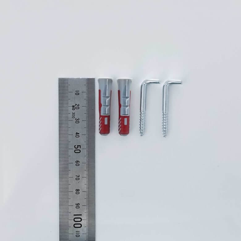 Set mit 2x Dübel & 2x Schraubhaken für XLAkustikbilder (1 bis 2 qm