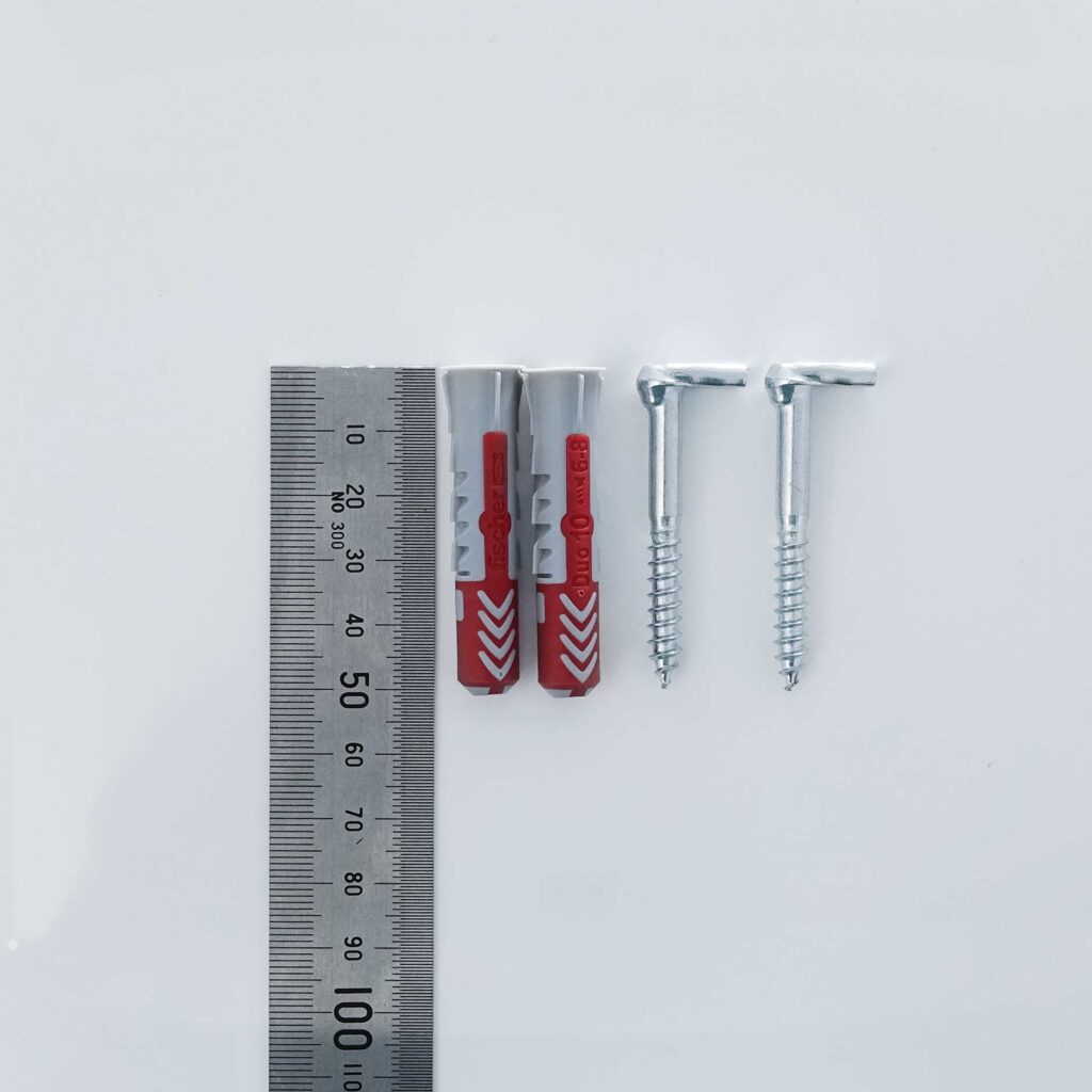 Set mit 2x Dübel & 2x Schraubhaken für XXL-Akustikbilder (> 2 qm)