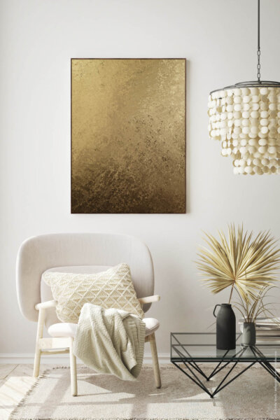 Akustikbild Abstrakt Gold II