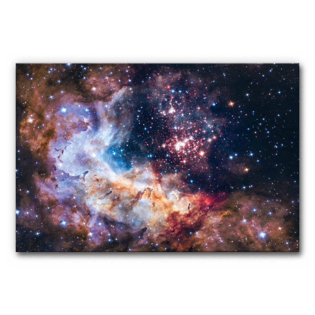 Akustikbild mit Sternen und Kosmos