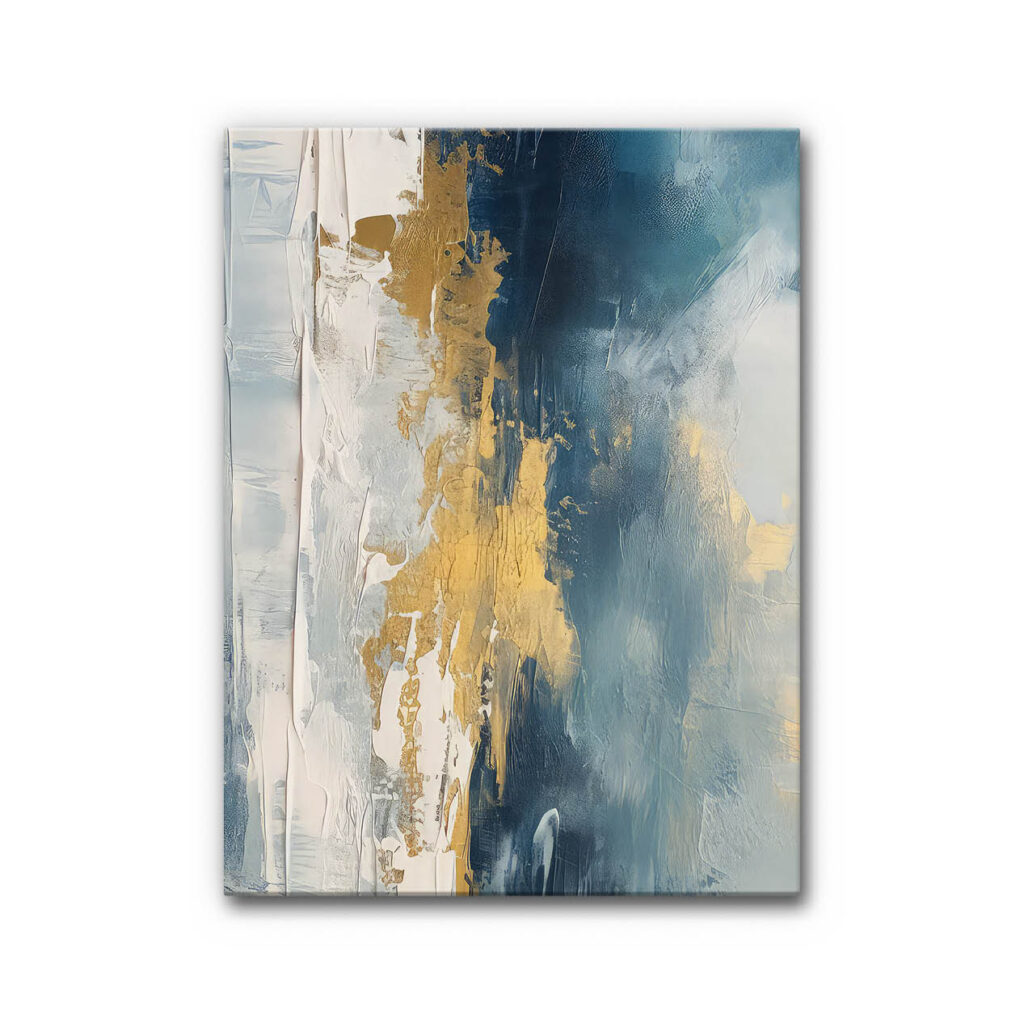 Akustikbild Blau mit Gold