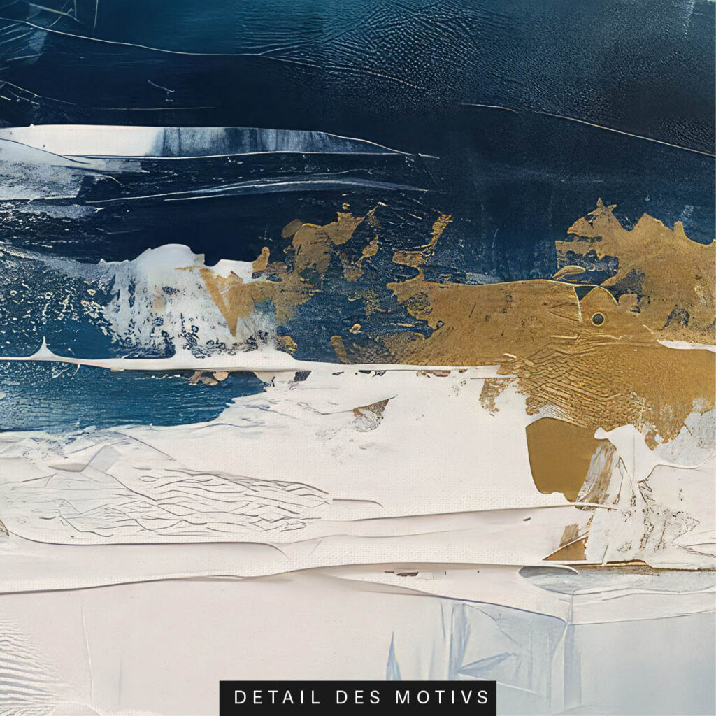 Akustikbild Blau mit Gold