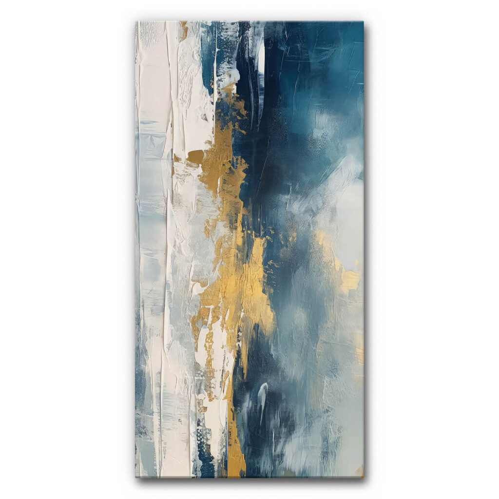 Akustikbild Blau mit Gold