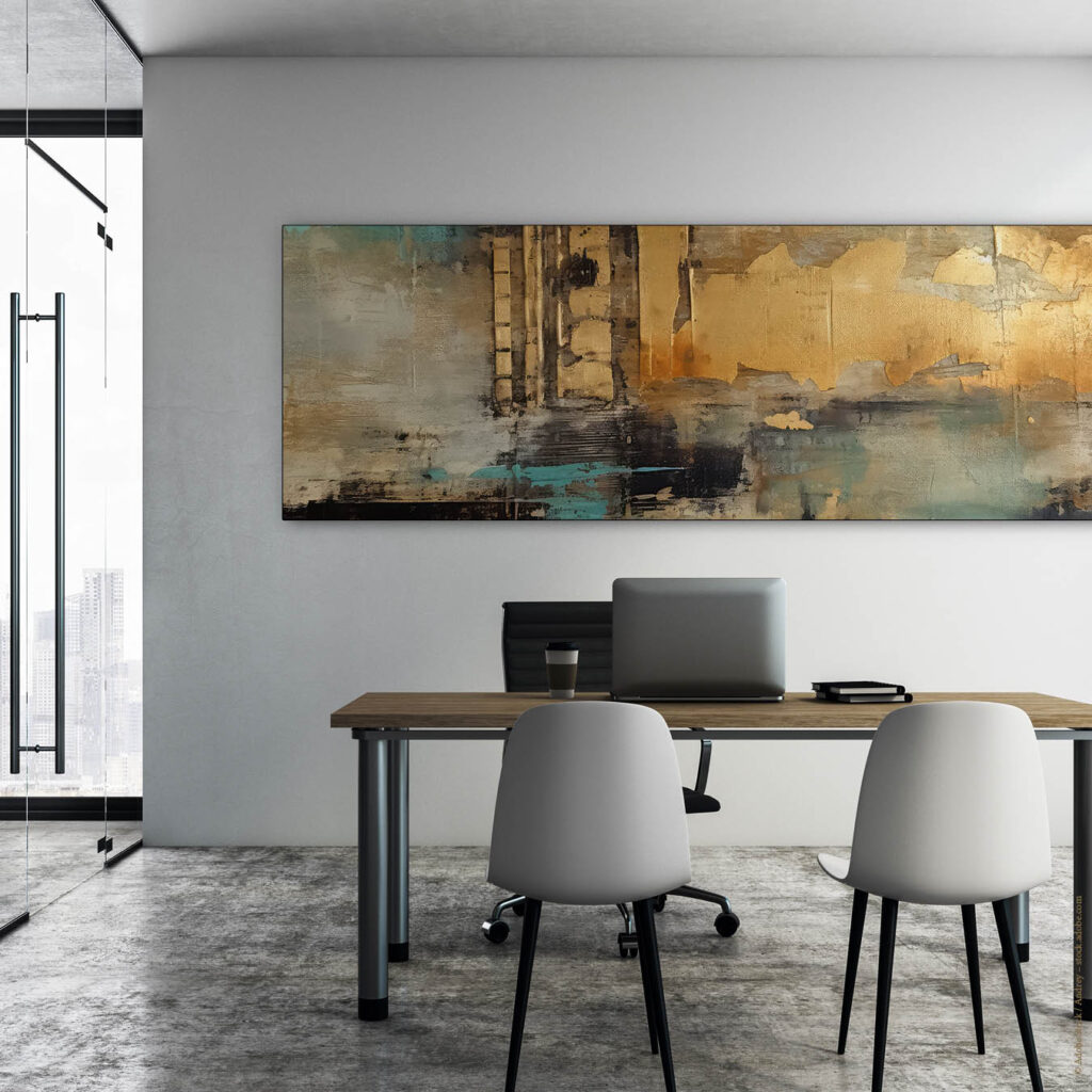 Akustikbild Türkis mit Gold