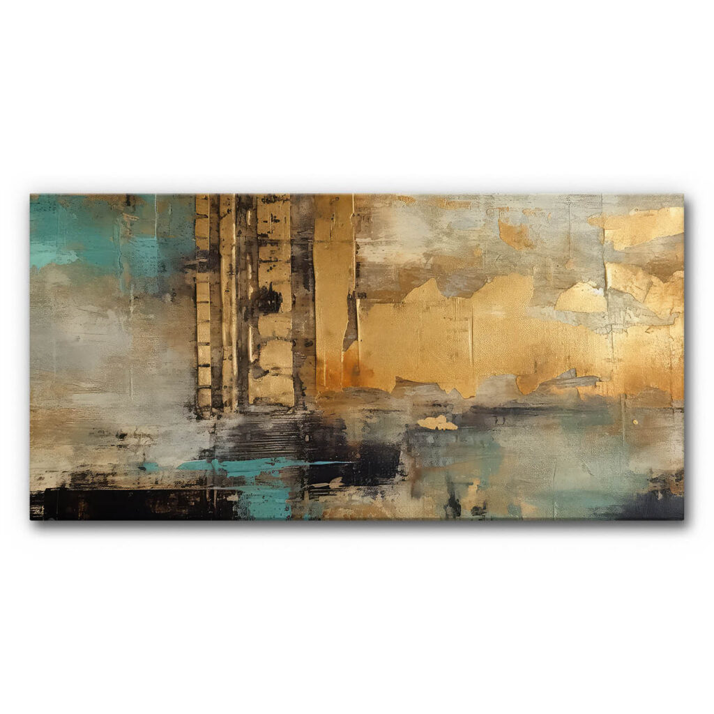 Akustikbild Türkis mit Gold