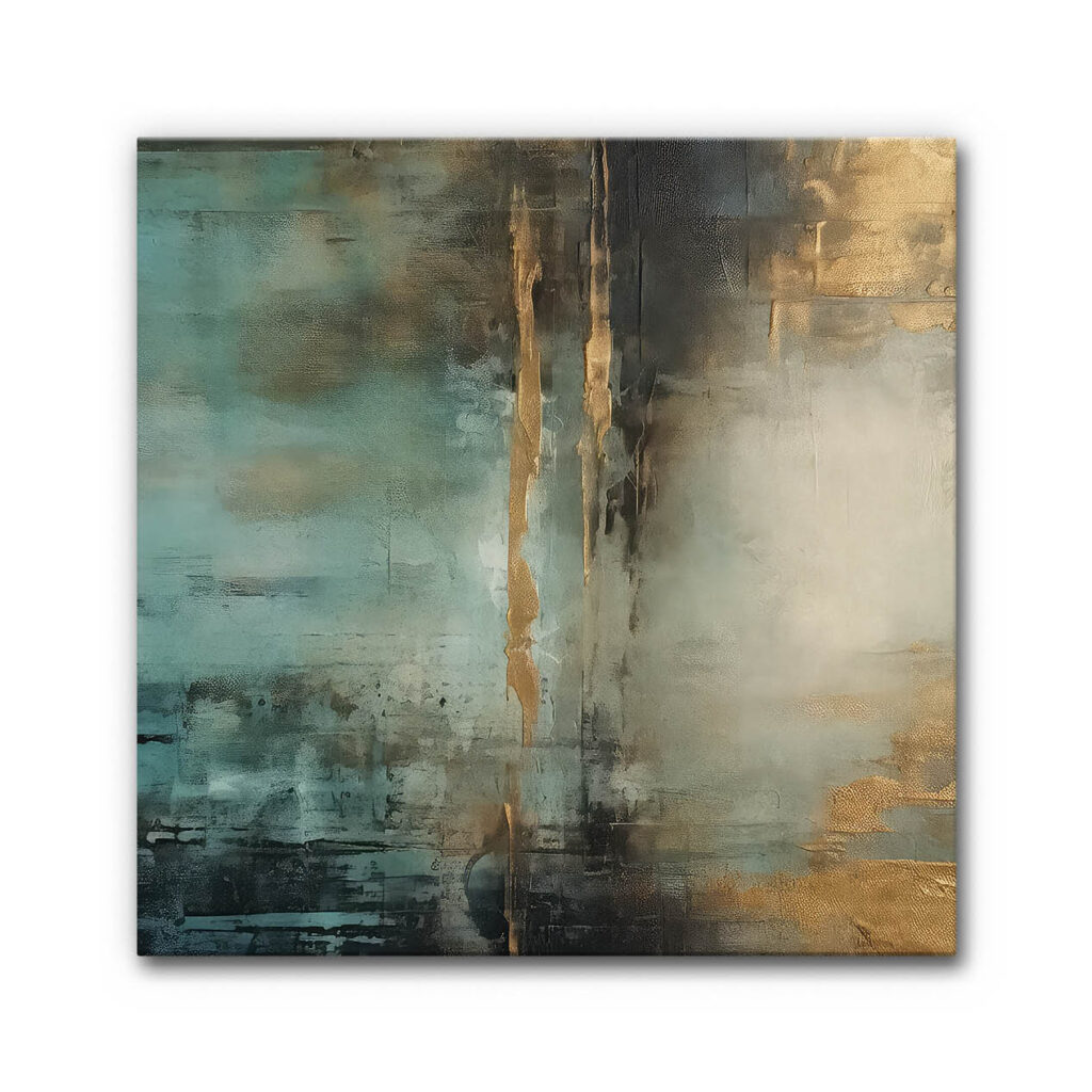 Akustikbild Türkis mit Gold 2