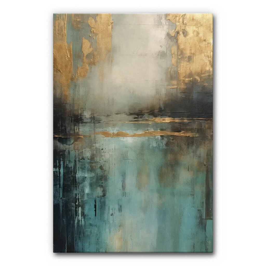 Akustikbild Türkis mit Gold 2