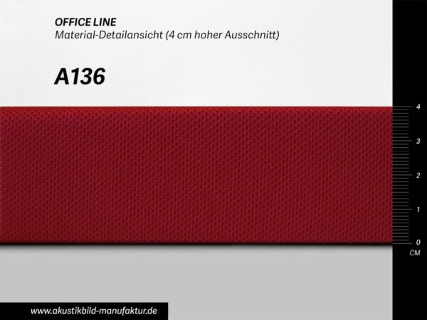 Farbwerte Akustikbilder Schallabsorber Office Line Kirschrot (Nr A-136)