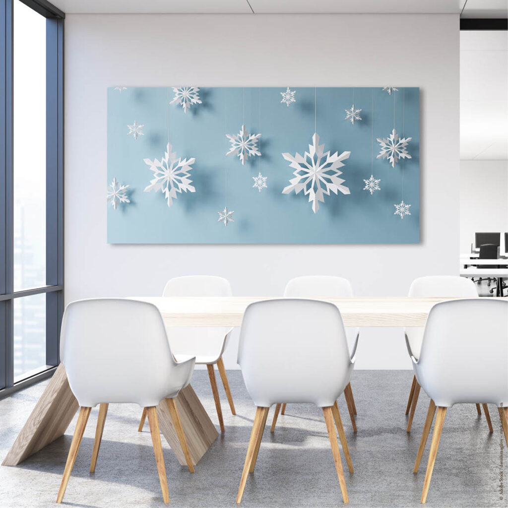 Akustikbild Weihnachtssterne Blau