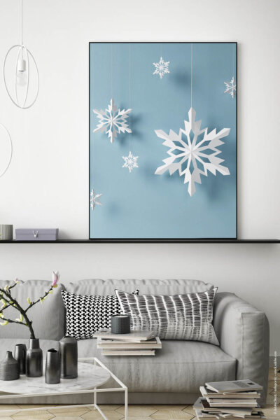 Akustikbild Weihnachtssterne Blau