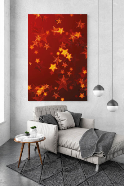 Akustikbild Weihnachtsterne rot