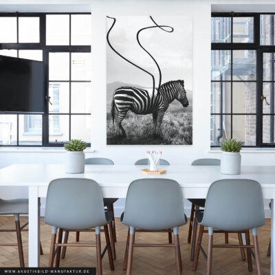 Akustikbild Who Am I mit Zebra-Motiv