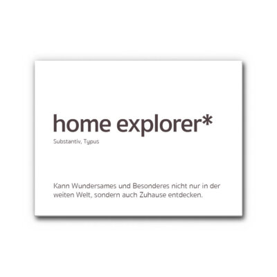 Akustikbild Spruch: Home Explorer