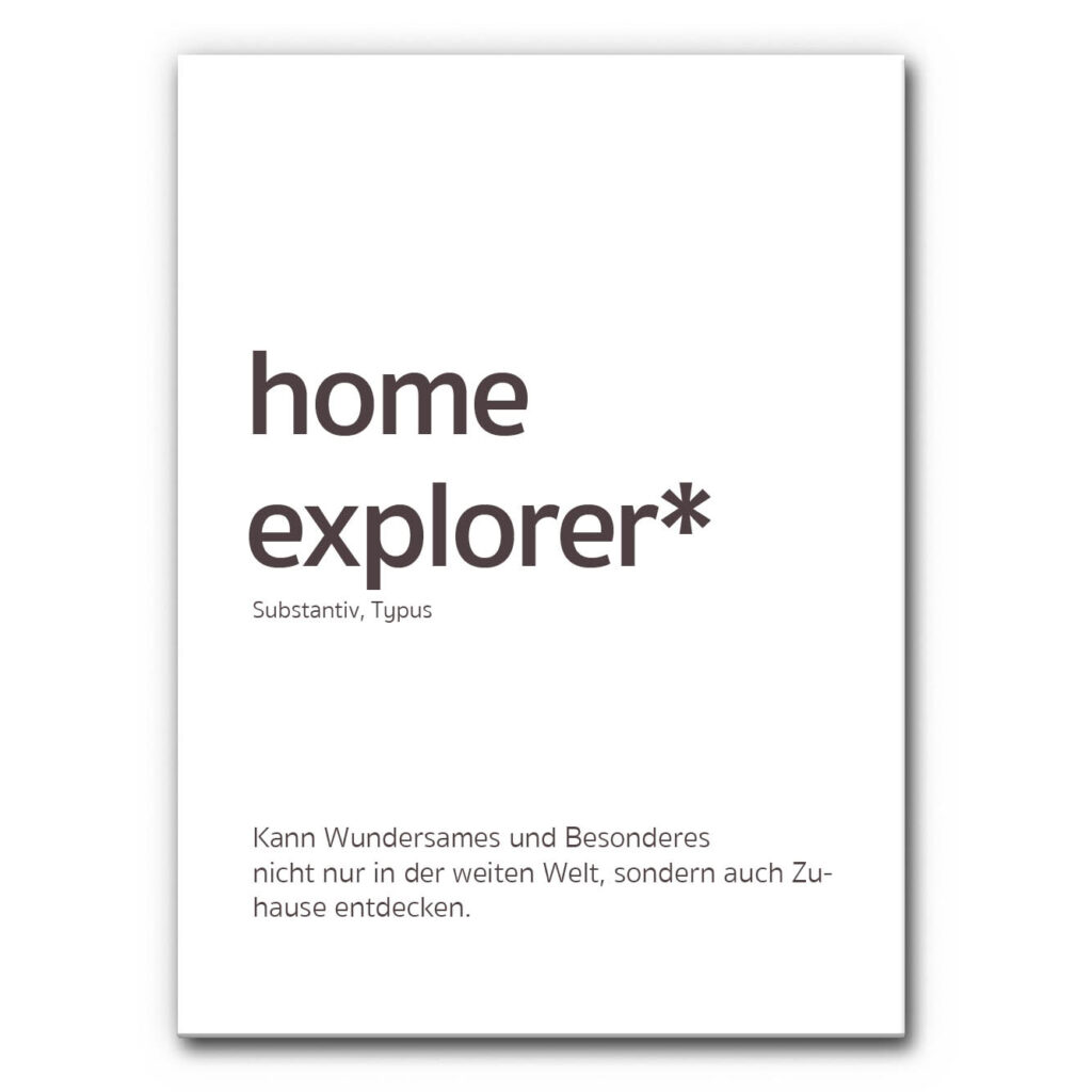 Akustikbild Spruch: Home Explorer