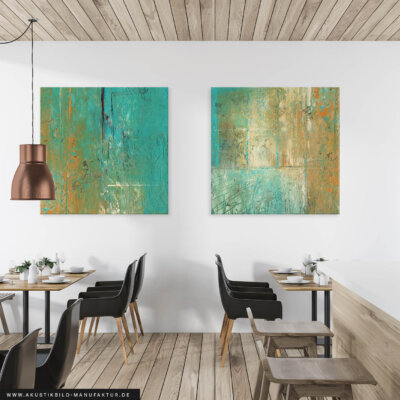 Akustikbild Turquoise and Ocher