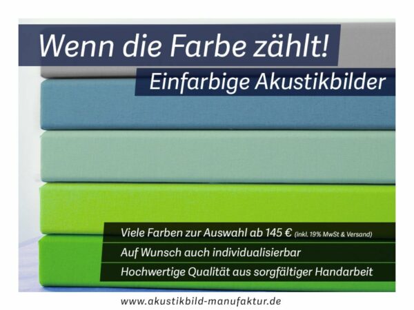 Detailansicht Akustikbild mit Stoffbezug