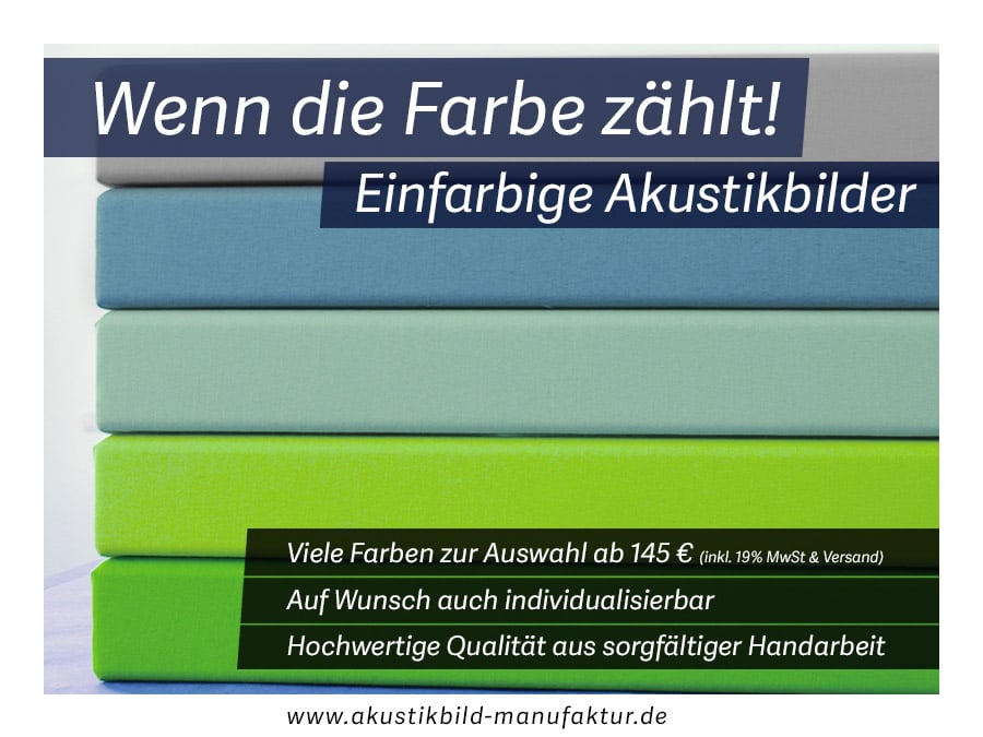 Detailansicht Akustikbild mit Stoffbezug
