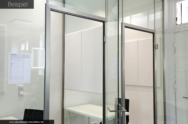 Absorberplatten Telefonkabine Glastrennwand