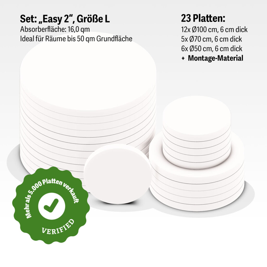 Absorberplatten aus Basotect in einem Set vo 23 Elementen