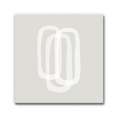 Design-Akustikbild Resonanz abstrakt mit überlagerten geometrischen Formen in Grautönen, minimalistische Komposition mit transparenter Linienwirkung und ruhiger Gestaltung.