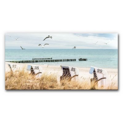 akustikbild-manufaktur-grossformat-schallschutz-xxl-nordsee-strandkoerbe-panorama-