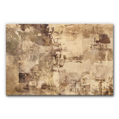 Akustikbild abstrakte Struktur in Erdtönen mit texturierter Komposition in Beige, Braun und Sandfarben, moderne abstrakte Gestaltung mit natürlicher Patinaoptik.