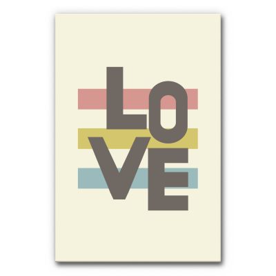 Akustikbild Retro Love zeigt das Wort LOVE in großer