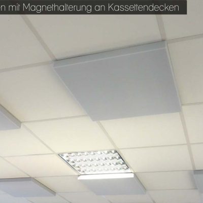 Schallschutz mit Absorberplatten an der Decke aus Basotect