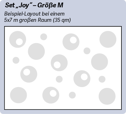Akustiklösungen Decke: Günstige Schallabsorber im Set Joy in Größe M für Räume von rund 35 qm