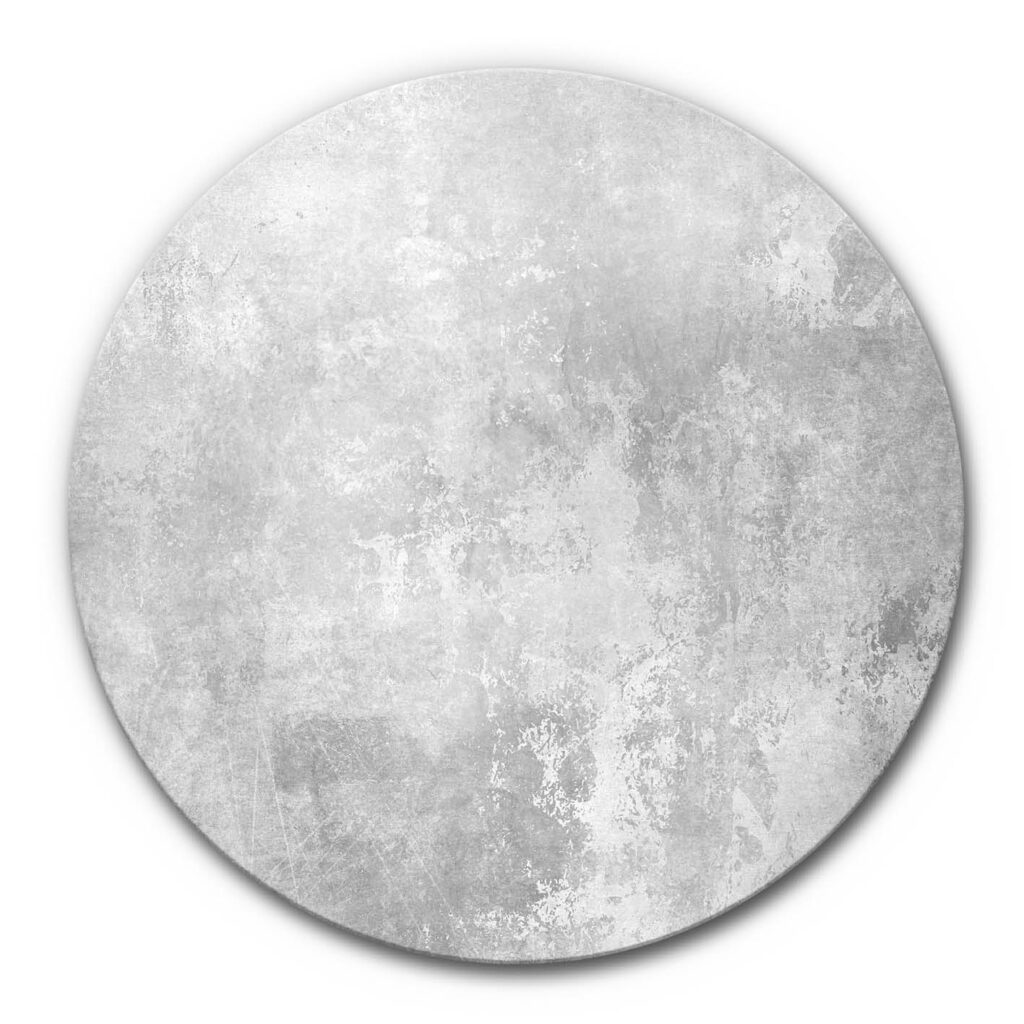 Rundes Akustikbild Silber