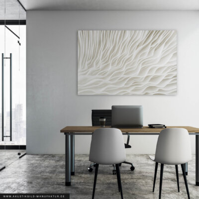 Flow III (180x120 cm; Schallabsorber, Schallschutzbild, Lärmschutz Raumakustik)