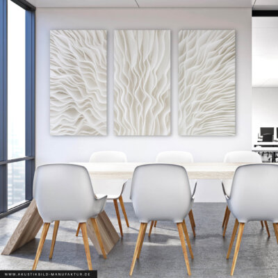 Flow III (180x120 cm; Schallabsorber, Schallschutzbild, Lärmschutz Raumakustik)