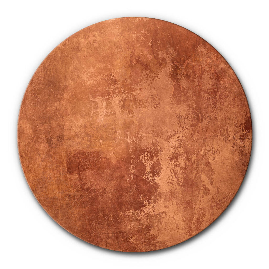 Rundes Akustikbild Abstrakt Kupfer
