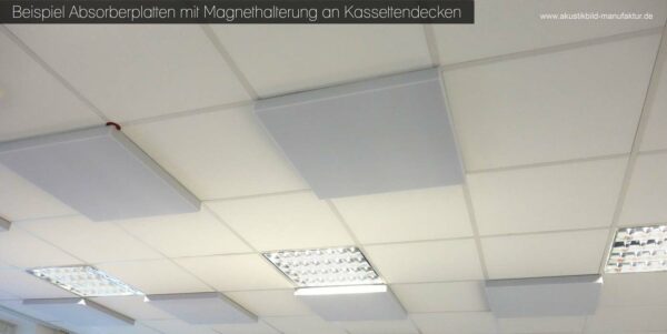 Schallschutz mit Absorberplatten an der Decke aus Basotect