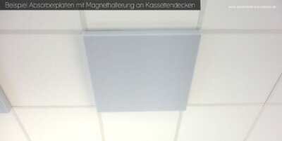 Schallabsorberplatten für Kassettendecken mit Magnethalterung