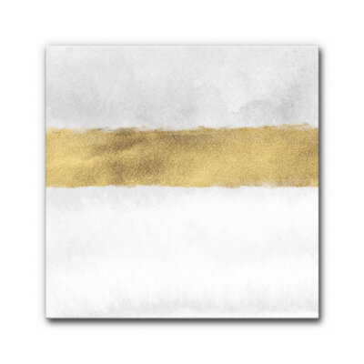 Textil Aquarell mit Gold, 100x100 cm, SensationSeide