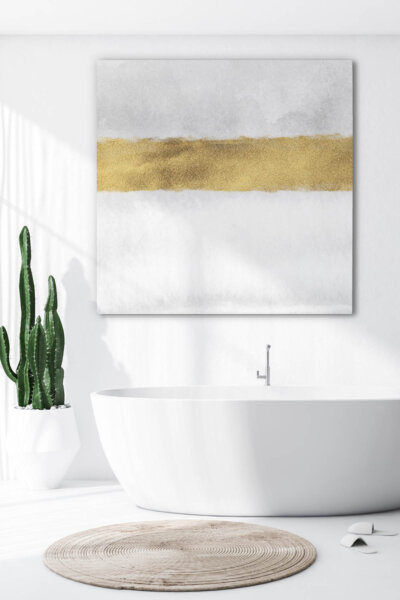 Akustikbild Aquarell mit Gold