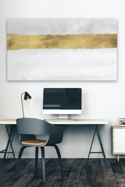 Akustikbild Aquarell mit Gold