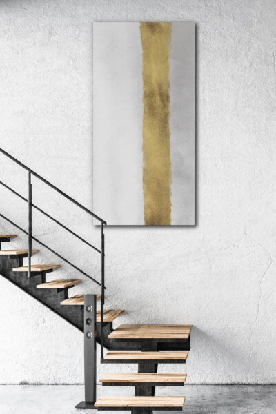 Akustikbild Aquarell mit Gold