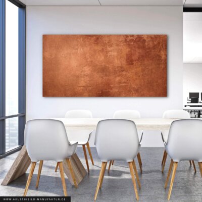 Kupfer in SensationSeide (180x90 cm; Schallabsorber, Schallschutz, Lärmschutz)