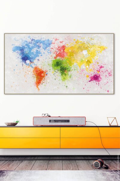 Akustikbild Weltkarte Colours