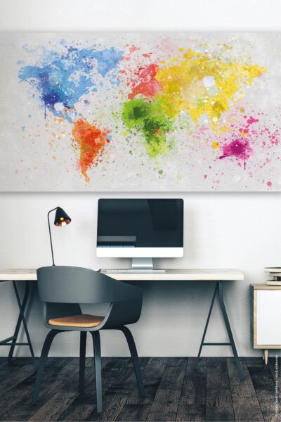 Akustikbild Weltkarte Colours