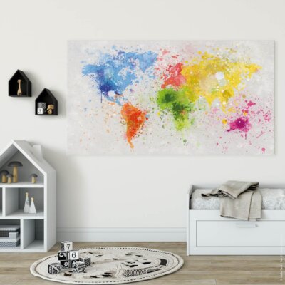 Akustikbild Weltkarte Colours
