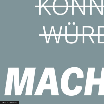 Akustikbild Sollte Hätte Könnte Würde Machen (Farbe individualisierbar)
