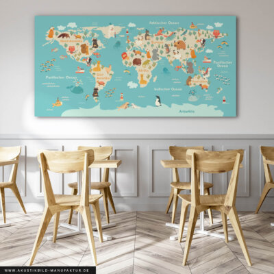 Akustikbild Karte Blaue Welt