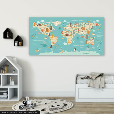 Akustikbild Karte Blaue Welt