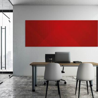 Akustikbild Abstrakt Rot (Farbe individualisierbar)