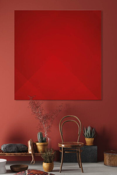 Akustikbild Abstrakt Rot (Farbe individualisierbar)