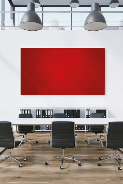 Akustikbild Abstrakt Rot (Farbe individualisierbar)