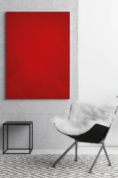 Akustikbild Abstrakt Rot (Farbe individualisierbar)